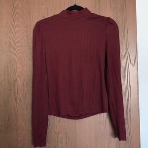 Burgundy turtleneck